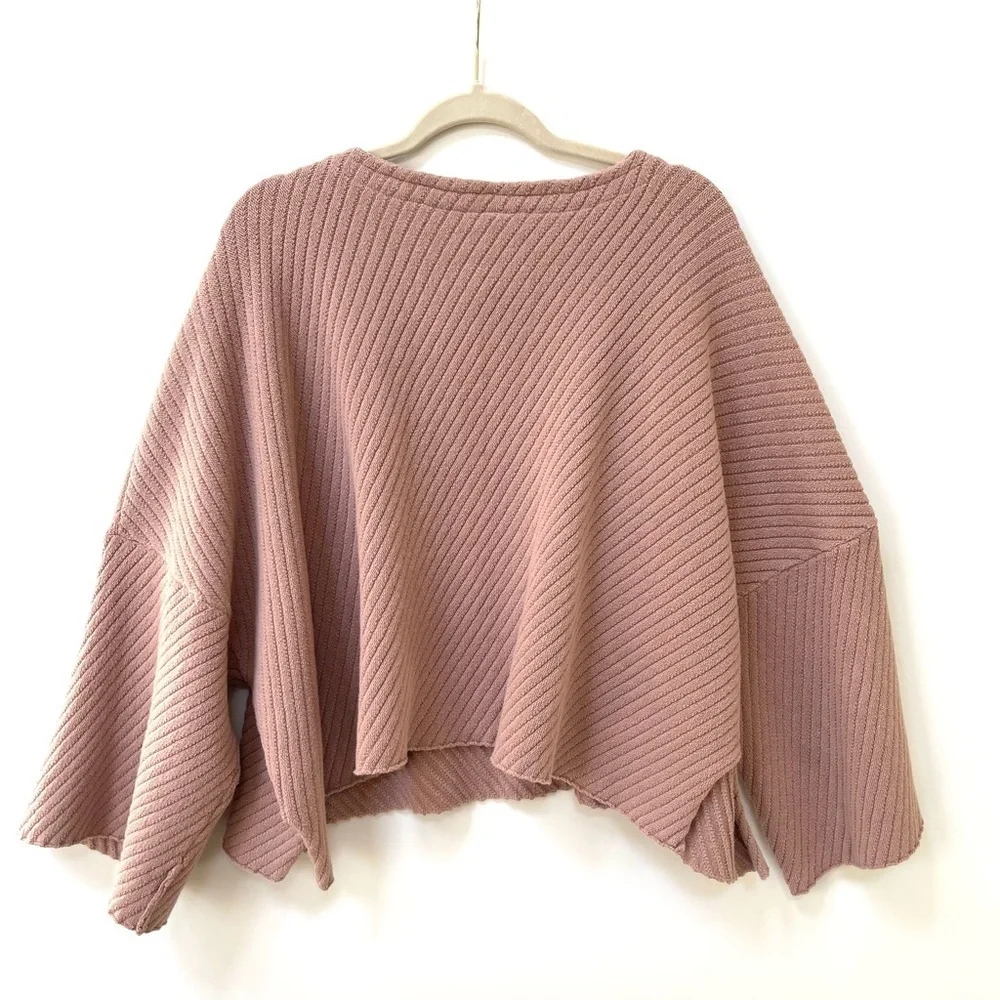 Free People I Can't Wait Ribbed Sweater • Pink